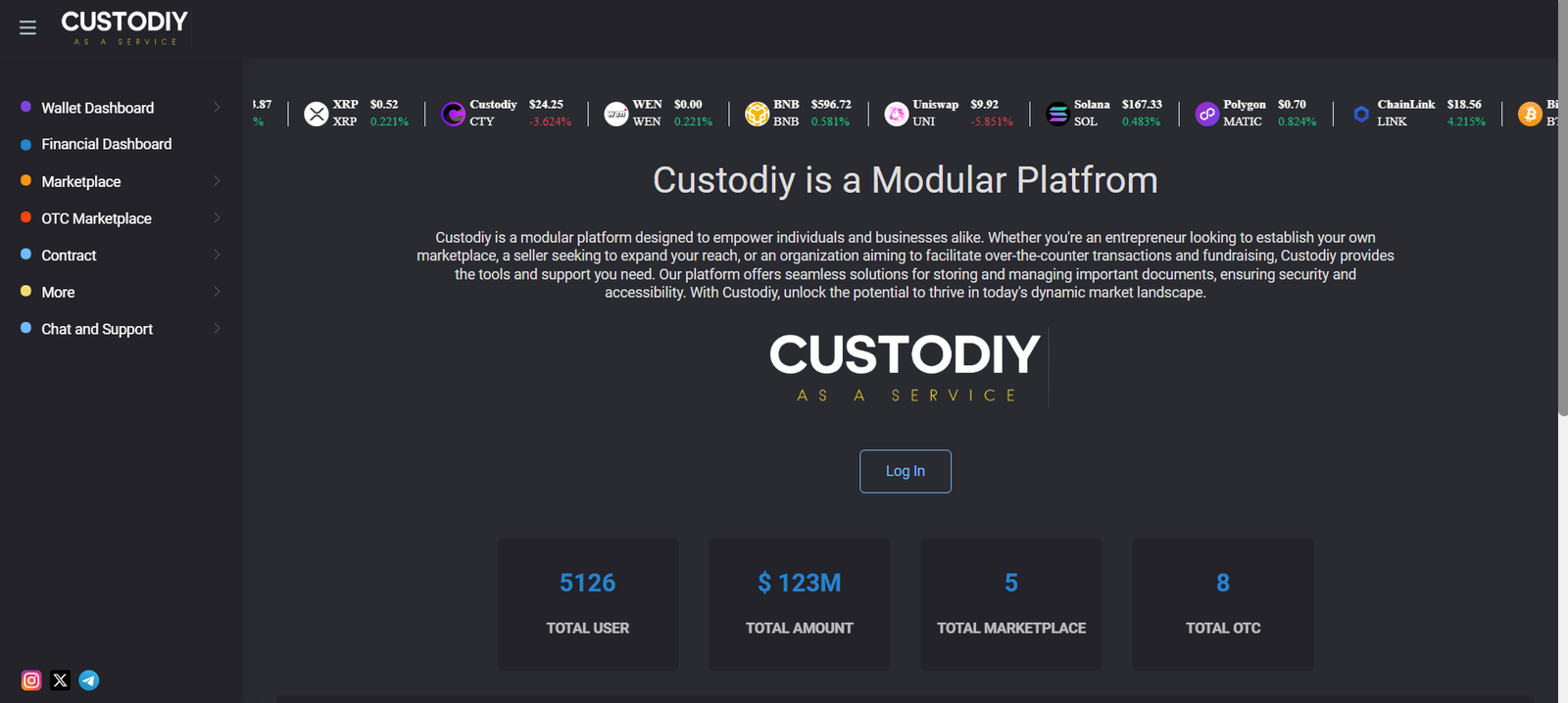 Custodiy React.js Website